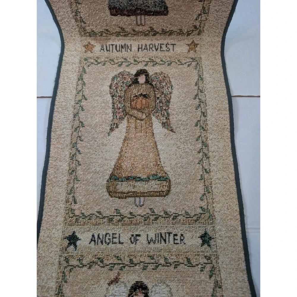 Cindy Shamp Angel of the Seasons Bell Pull Tapestry Wall Hanging USA 41